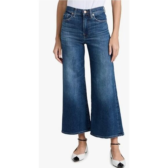7 For All Mankind Luxe Vintage Ultra High Cropped Jo Jeans Size 33 NWT - Picture 1 of 15